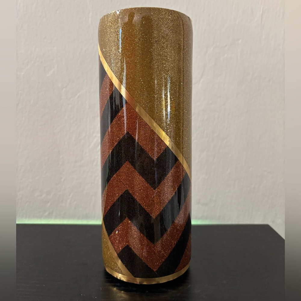 Gold and Black Epoxy Tumbler
